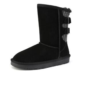DreamPairs Fur Lined Women's Boots, Size 4, Black - MSRP $49.99